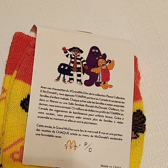 McDonald's Socks BIRDIE Peace Collective McHappy Day Brand New - Picture 4 of 4